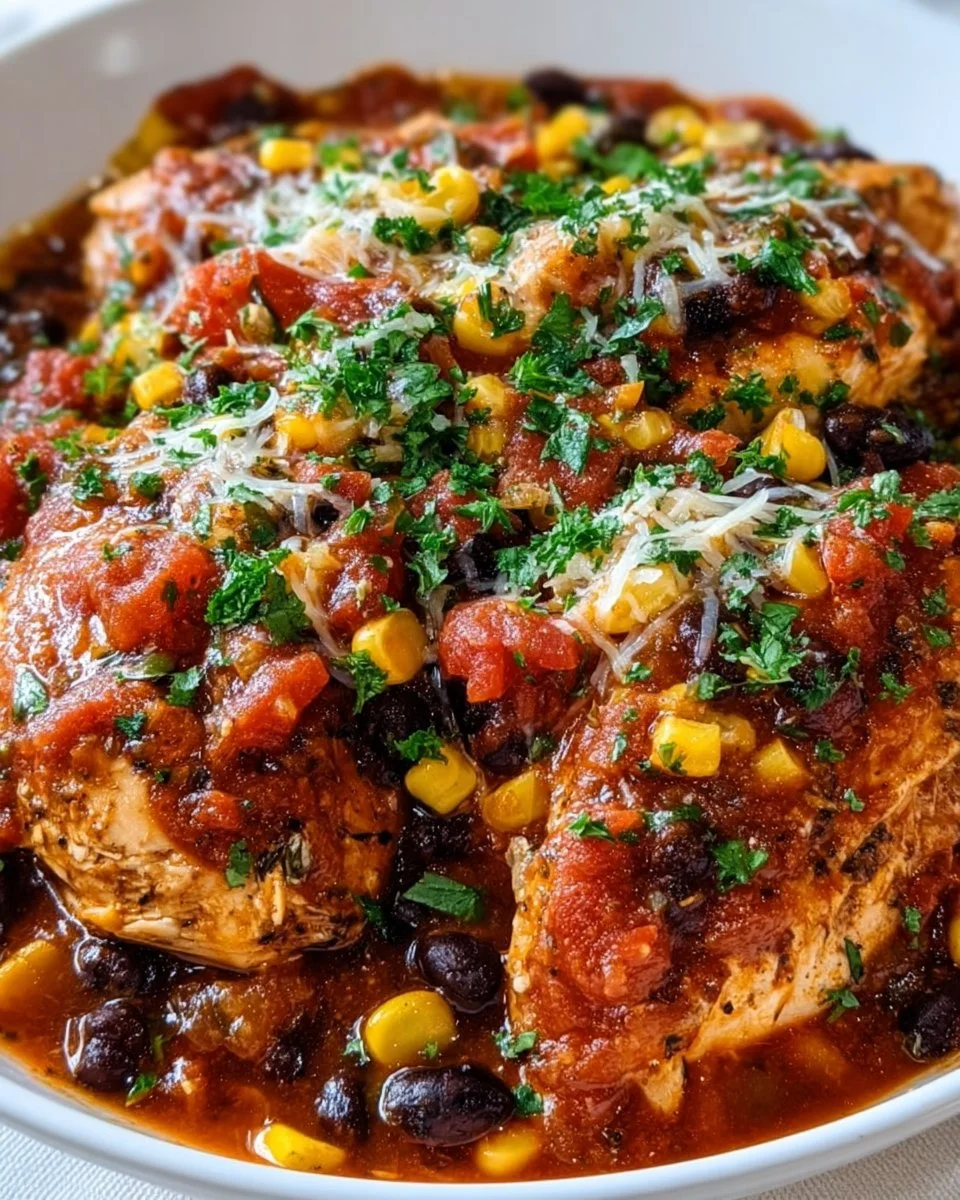 Easy salsa chicken recipe in a crock pot for tasty meal prep.