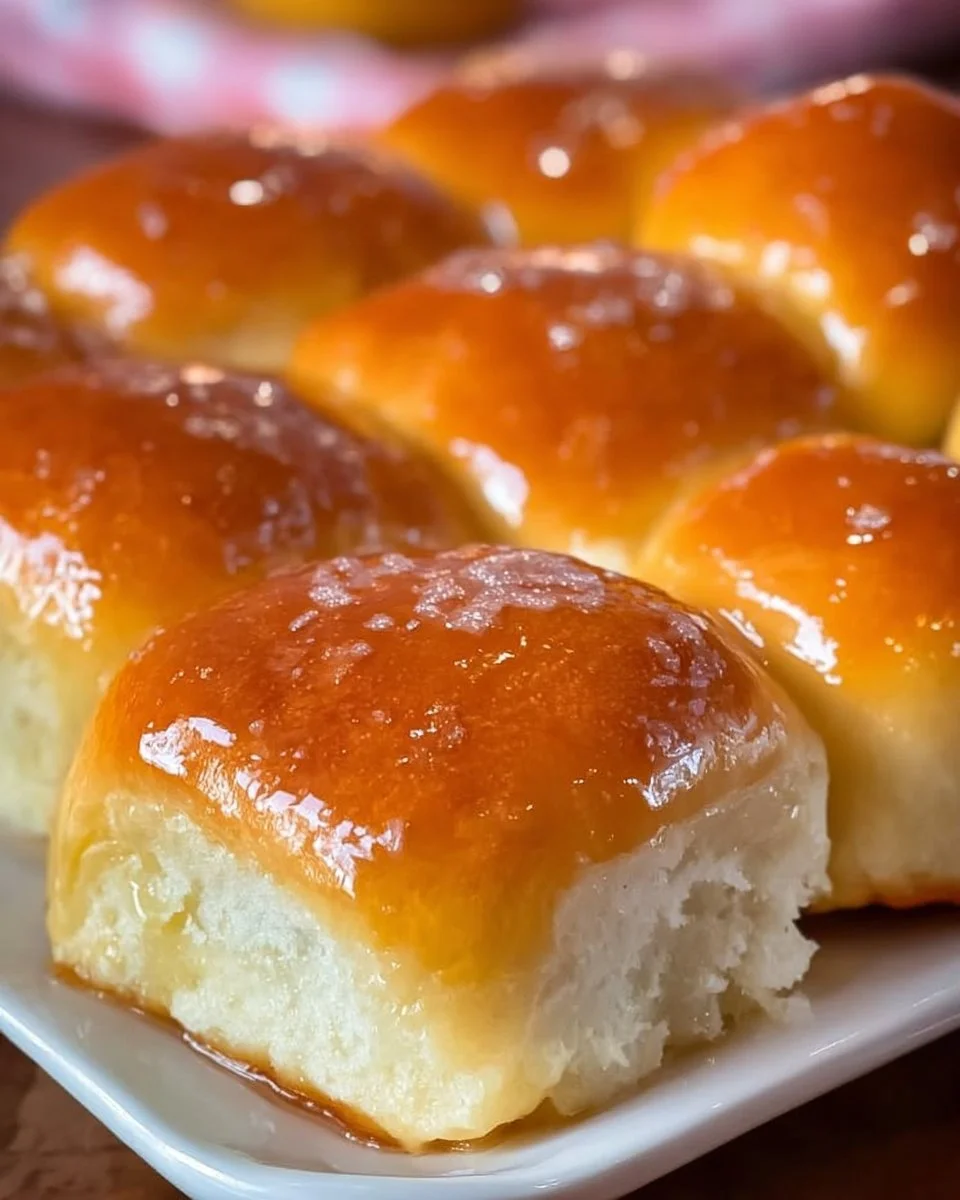 Delicious Texas Roadhouse Rolls served warm with cinnamon butter