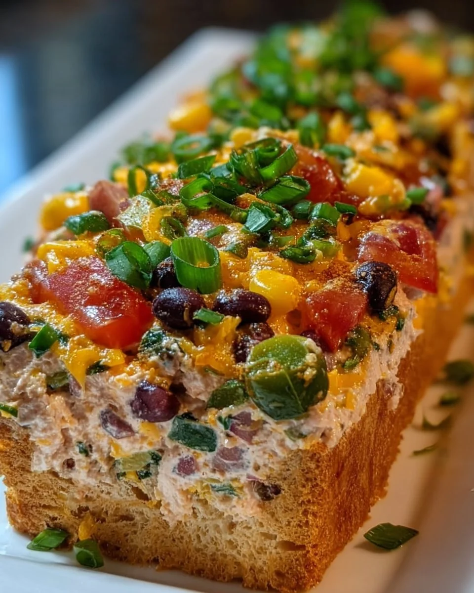 Zesty Cowboy Caviar Jalapeño Popper Cheese Log appetizer garnished with herbs.