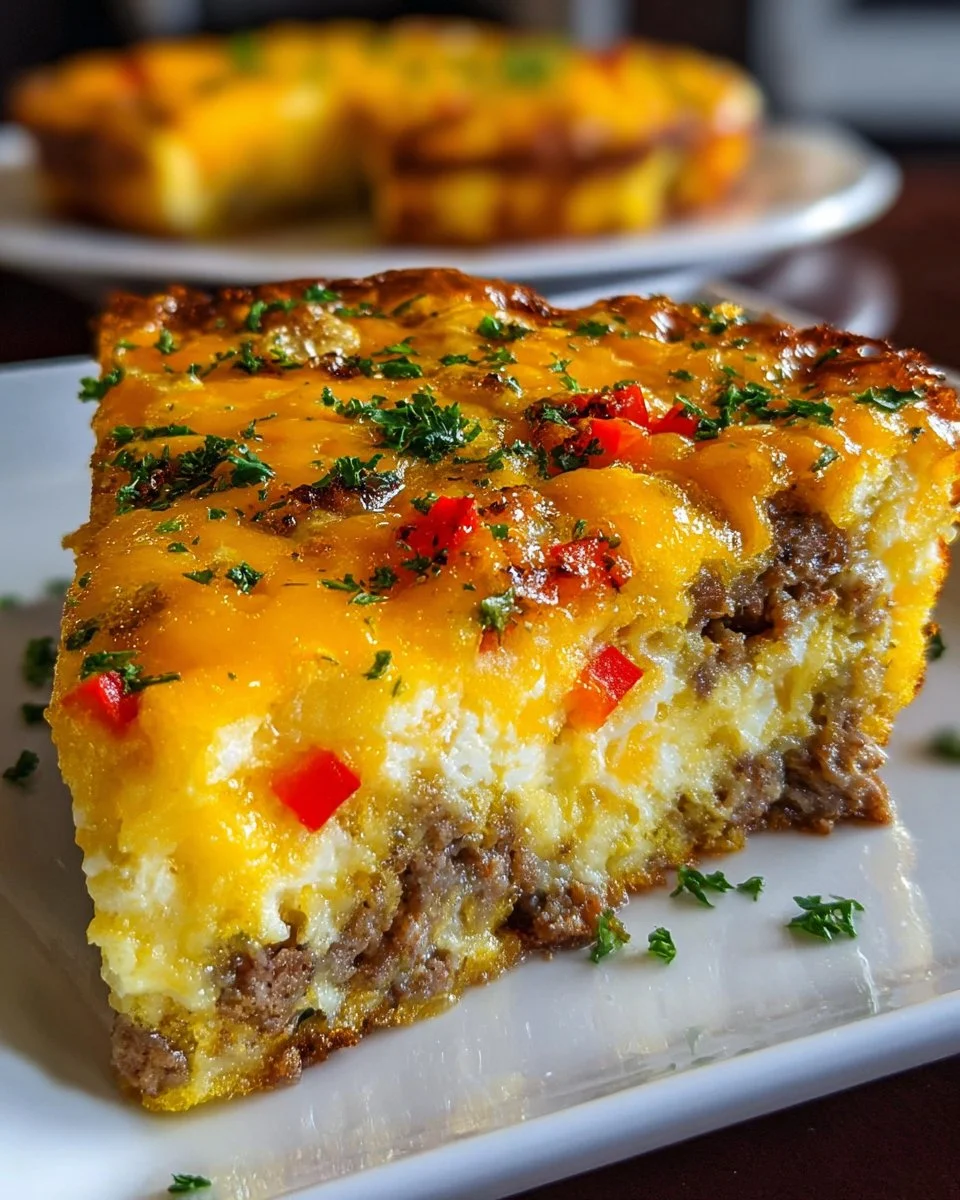 Amish Breakfast Casserole Hash served in a dish, perfect for breakfast