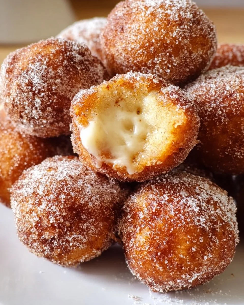 Delicious banana donut holes served on a plate, perfect for snacking.