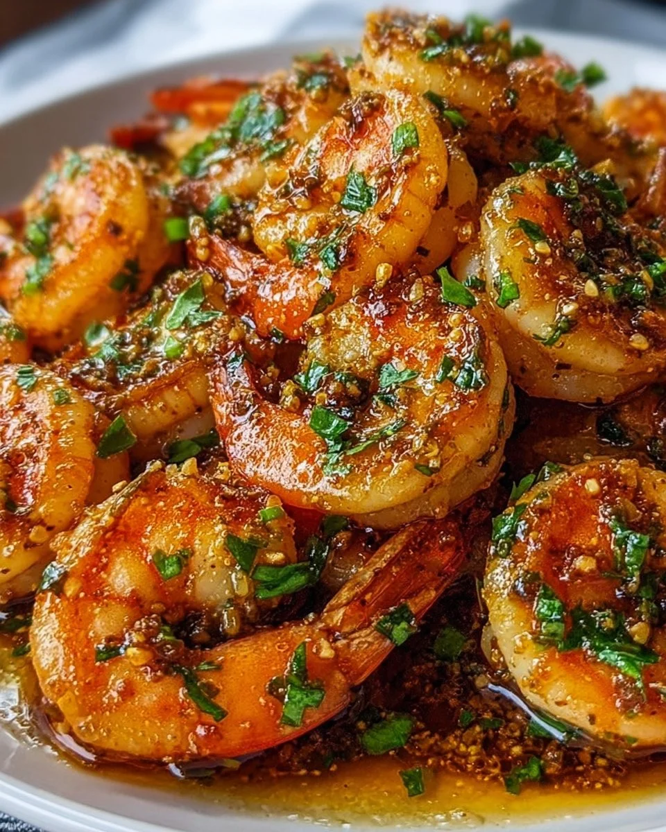 Delicious Hawaiian Garlic Shrimp dish served with a side of rice and veggies