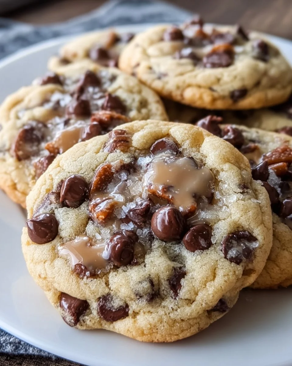 Freshly baked Irish Cream Chocolate Chip Cookies on a cooling rack.