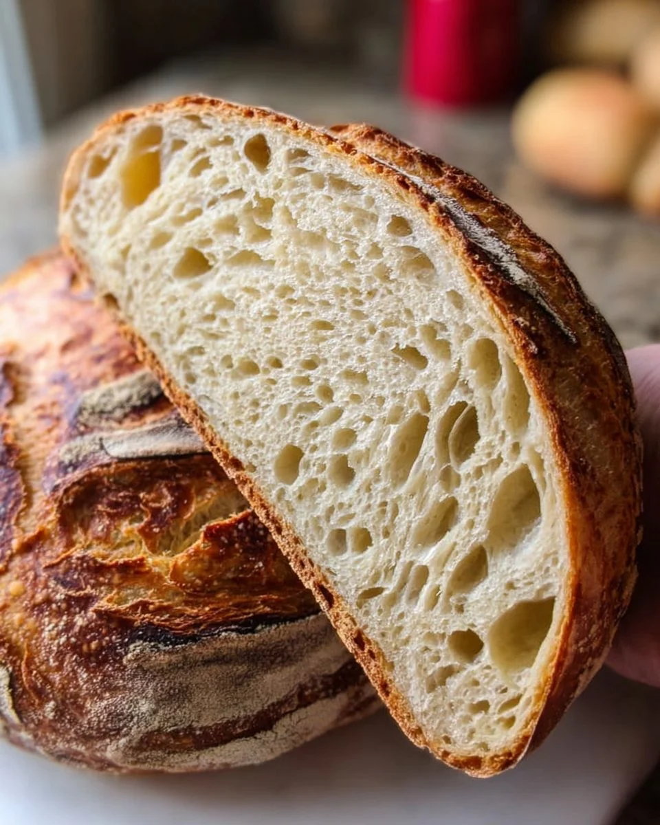 Delicious No-Bulk-Fermentation Sourdough Bread with perfect crust and texture