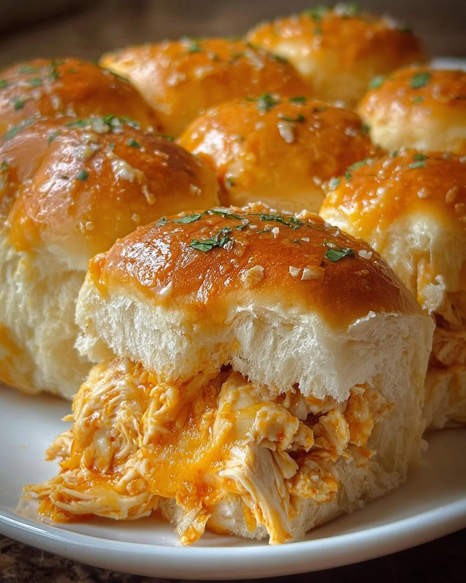 Quick cheesy chicken buns topped with gooey melted cheese and tender chicken