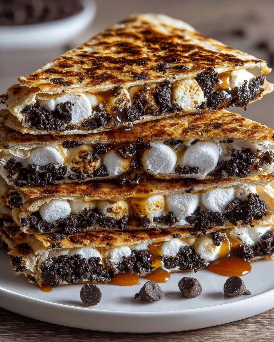 S'Mores Crunchwrap featuring Oreos and marshmallows in a tasty dessert wrap