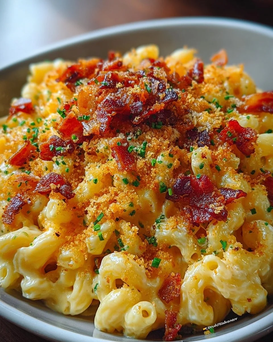 Delicious Camping Mac and Cheese prepared over a campfire