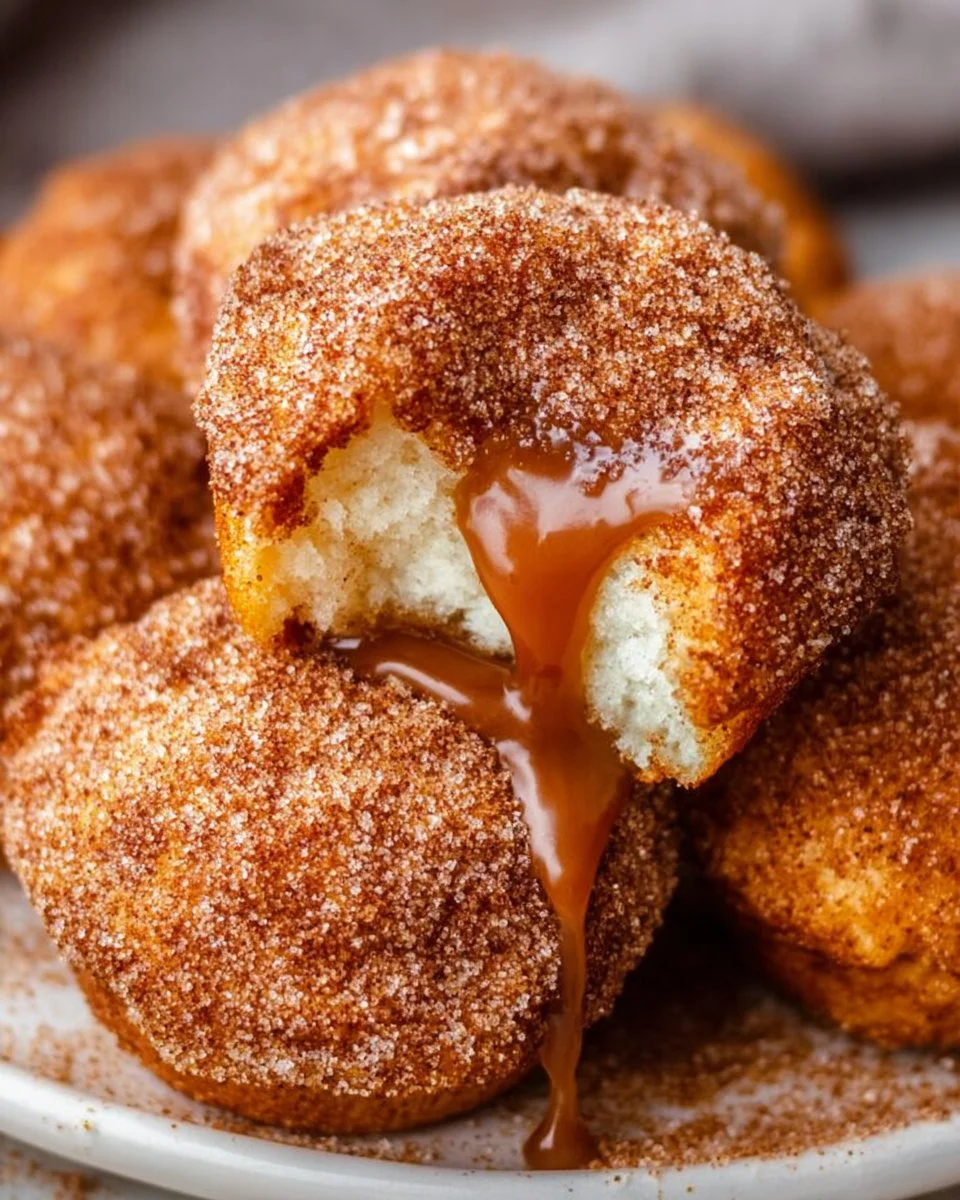Plate of freshly baked churro muffins dusted with cinnamon sugar