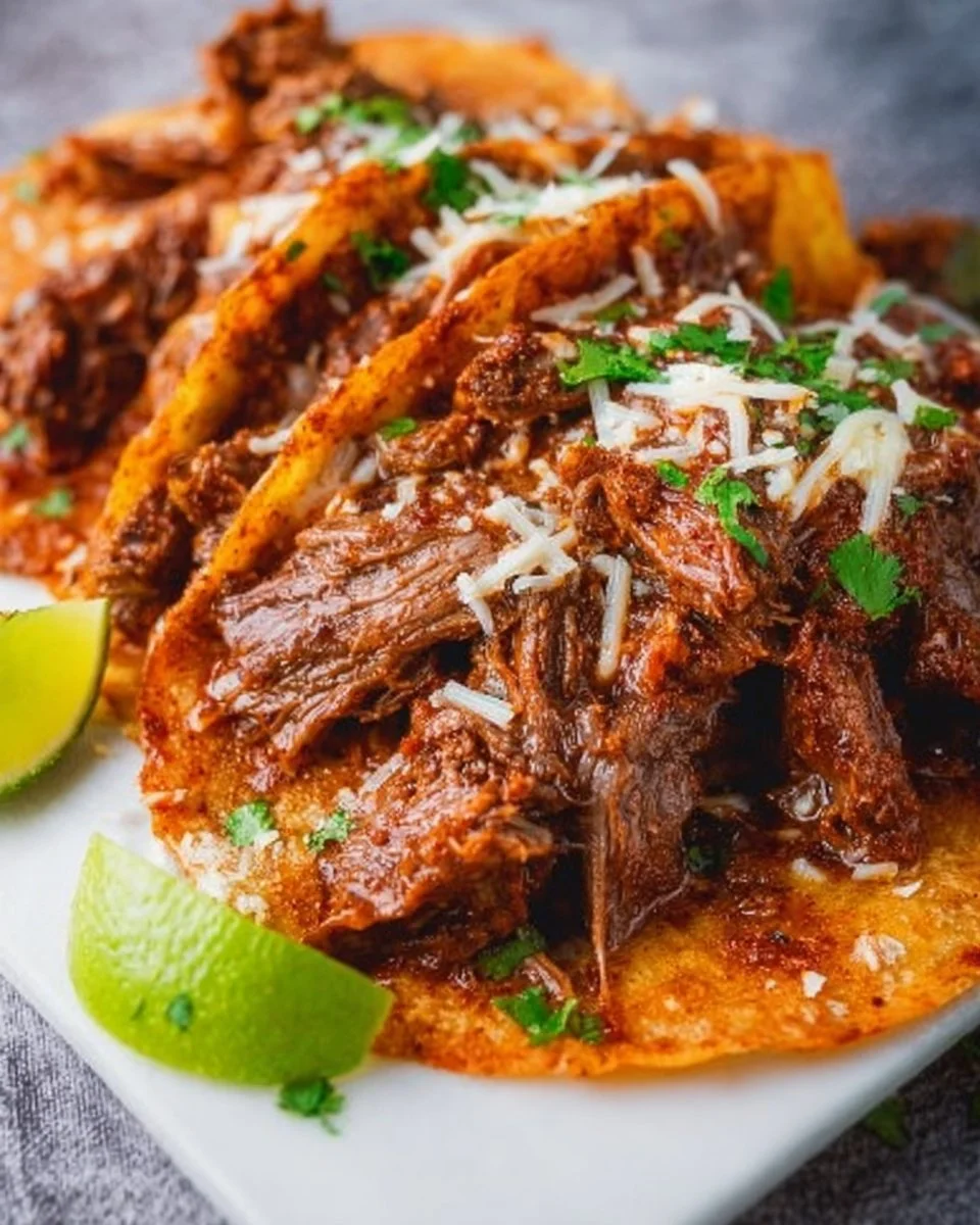 Crockpot Mexican Beef Birria with rich spices and tender beef