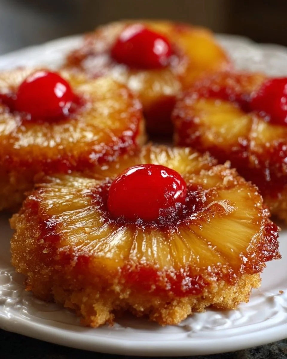 Delicious Pineapple Upside-Down Cookies on a plate