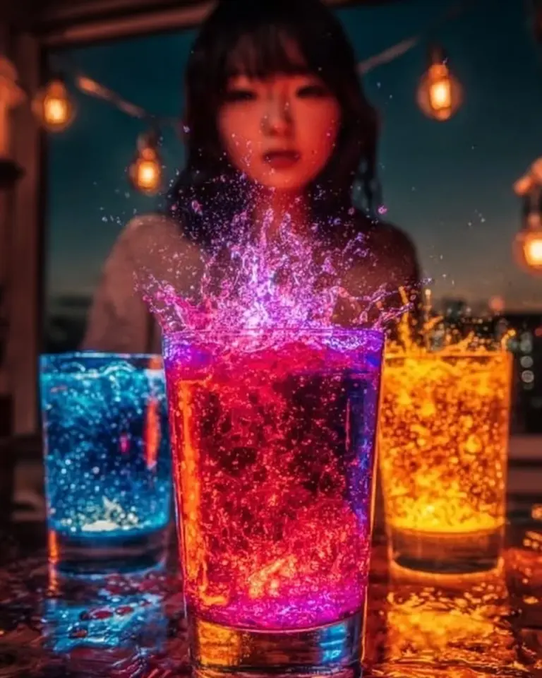 Kids enjoying Kool-Aid fireworks science experiment with colorful eruptions.