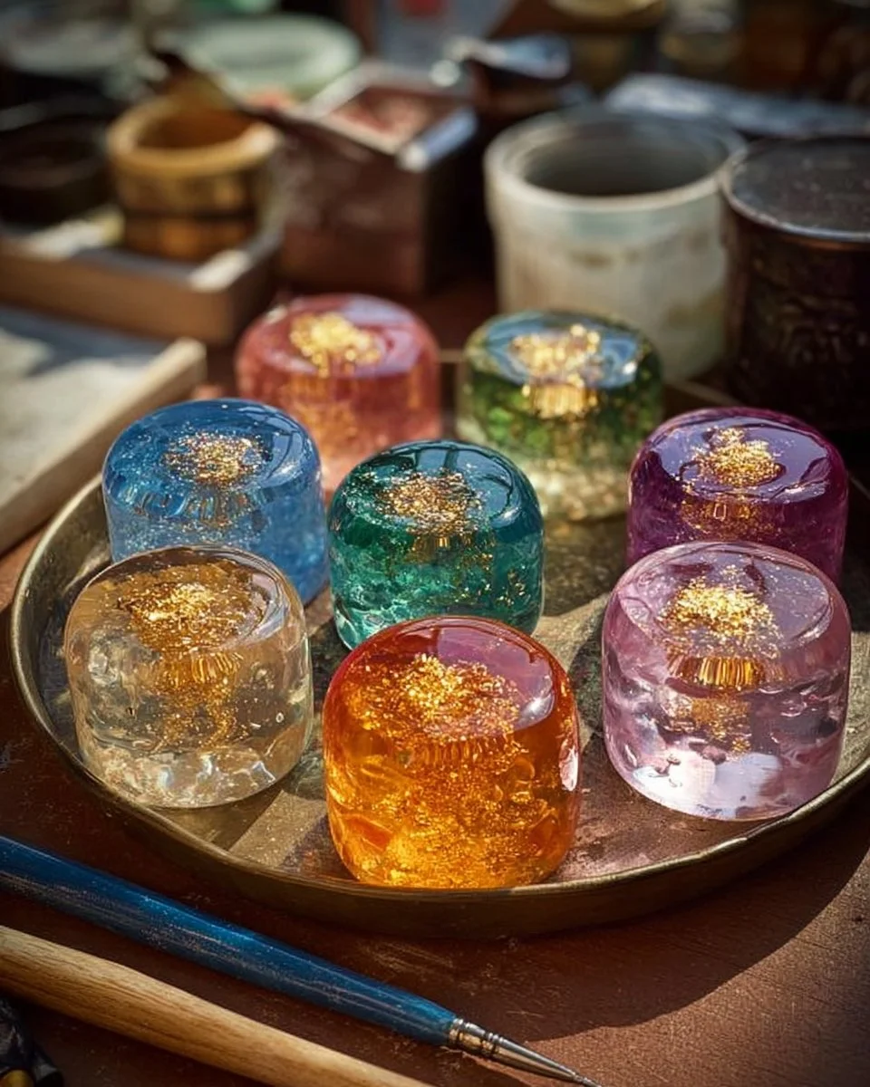 Color-Changing Crystal Treasure Stones showcasing vibrant, shifting colors.