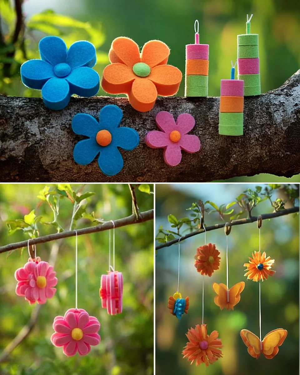 DIY pool noodle butterfly nectar station for inviting butterflies to your garden.
