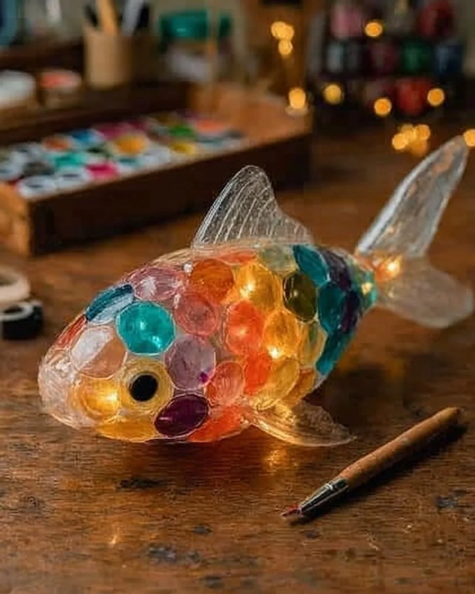 Glowing Rainbow Fish Lantern

Materials

Clear plastic water bottle
Colored tissue paper
Iridescent craft paper or cellophane
LED fairy lights
Googly eyes
Hot glue gun
Scissors
Colored cardstock for t...