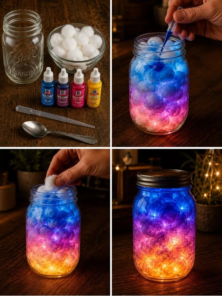 Nebula Cloud Jar - colorful decorative jar inspired by nebula clouds