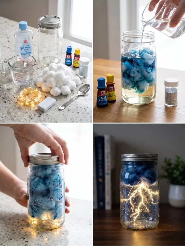 Storm in a Jar lightning effect lamp creating a stunning lightning display.